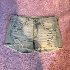 American Eagle ripped jean shorts